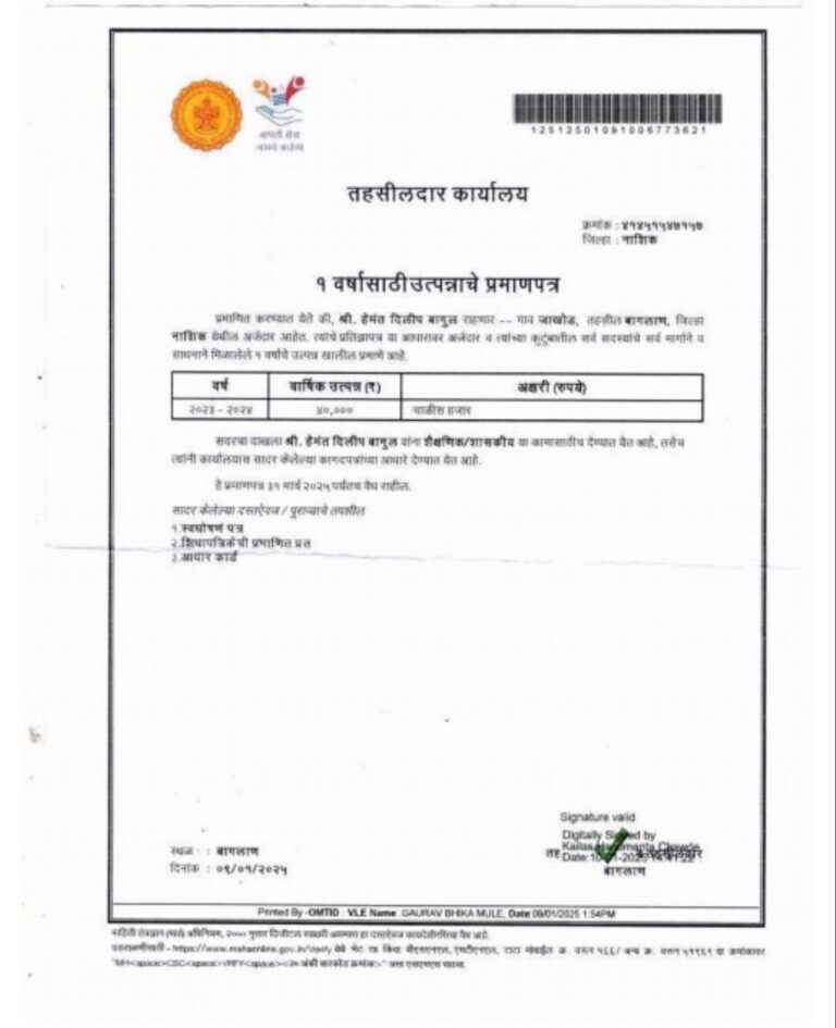 Ms. Tejaswini Hemant Bagul