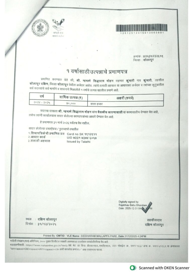 Master Krishna Siddharam Mhamane