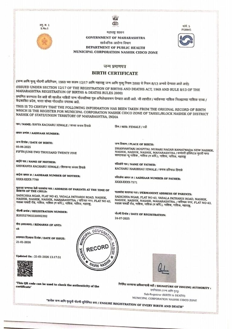 Baby Kavya Kacharu Hiwali